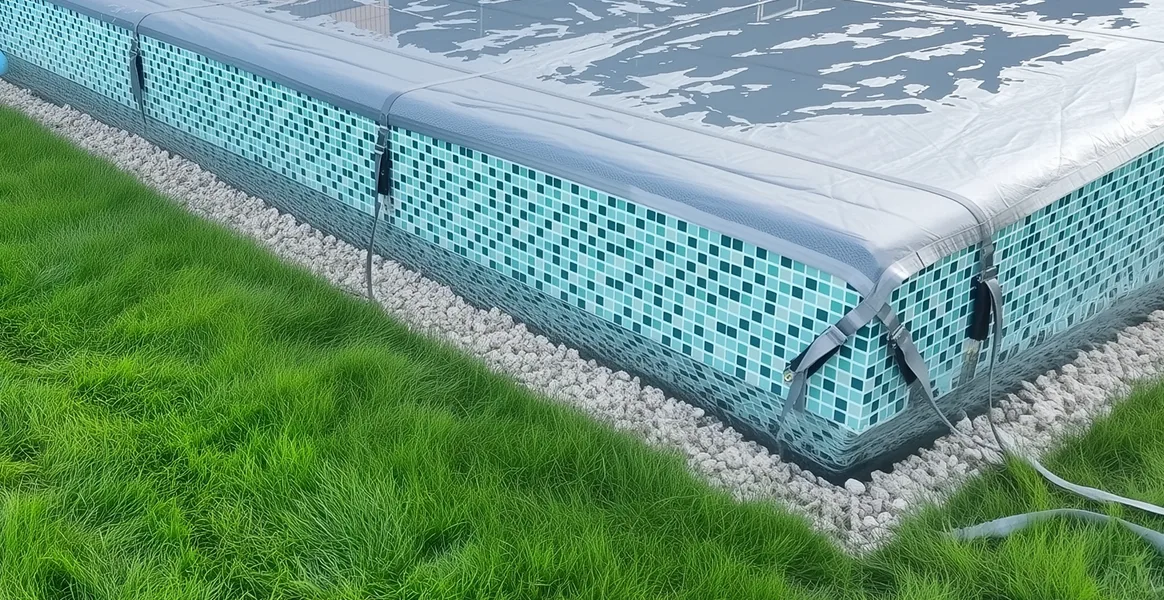 Покрывало для бассейна под снегом — защита зимой в Орехово-Зуево